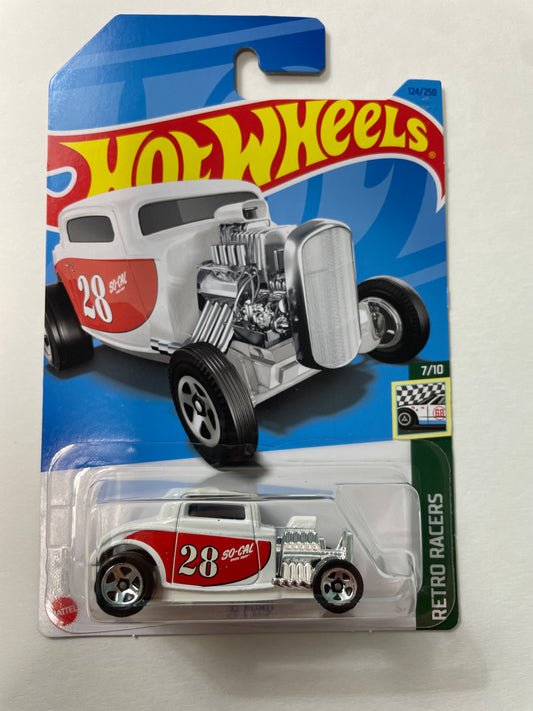 Hot Wheels 1/64 ‘32 Ford #28 White & Red