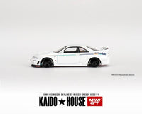 Mini GT Kaido House 1/64 Nissan Skyline GT-R (R33) Greddy GR33 V1 White