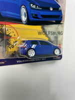 Hot Wheels 1/64 Car Culture Volkswagen Golf MK7 Blue (World Tour Series)