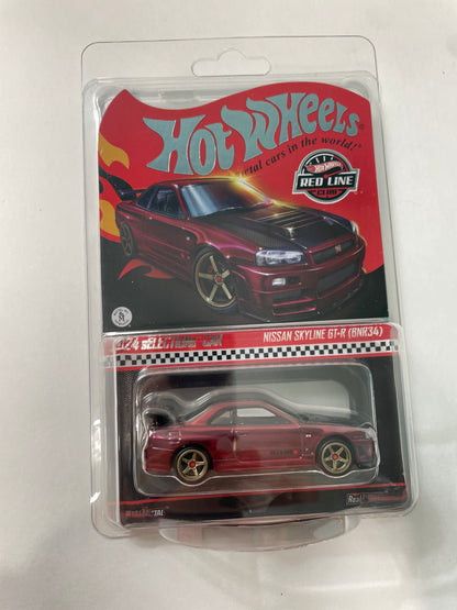Hot Wheels 1/64 RLC 2024 Selections Car Nissan Skyline GT-R (BNR34) Red