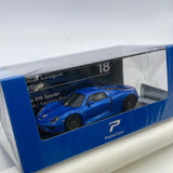 1/64 Postercars Hypercar League Collection Porsche 918 Spyder Sapphire Blue Metallic