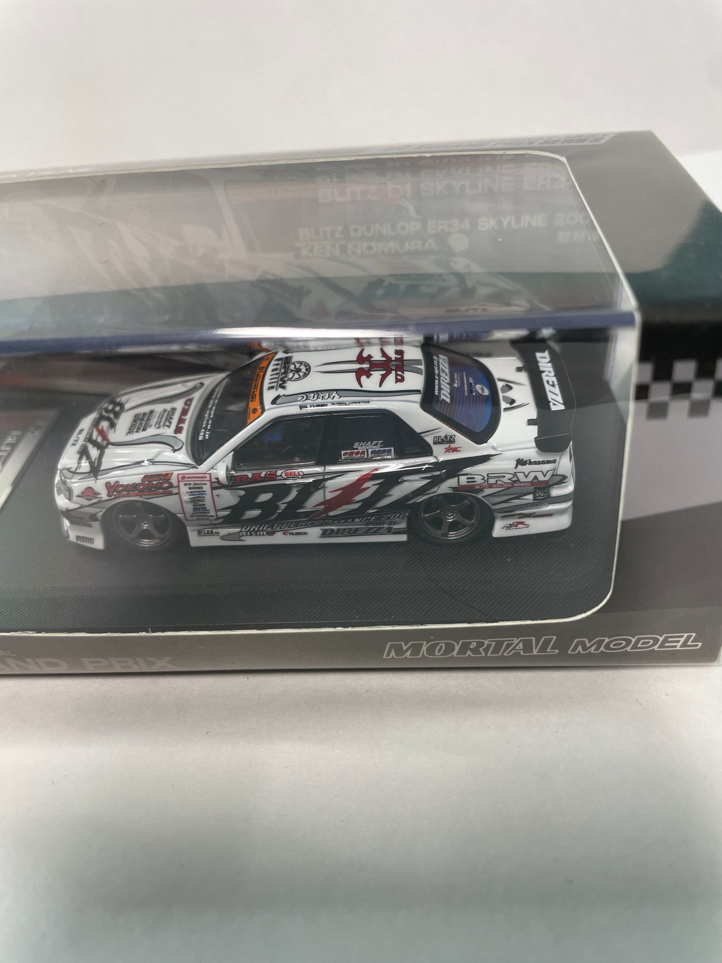 Mortal Model 1/64 Blitz Ken Nomura D1 Nissan Skyline  ER34 2007 White