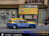 1/64 Street Weapon Honda Civic EG6 Spoon #95 Yellow & Blue