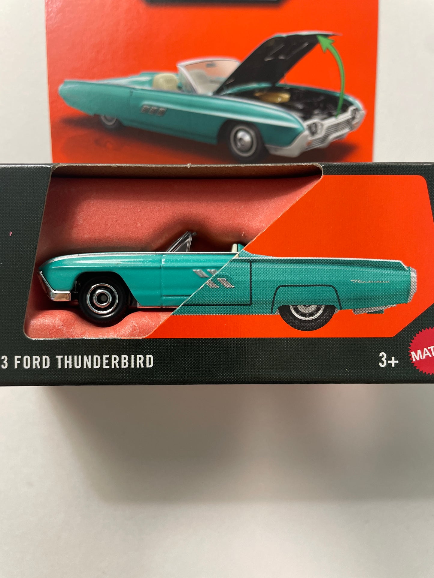 Matchbox 1/64 Moving Parts 1963 Ford Thunderbird Teal