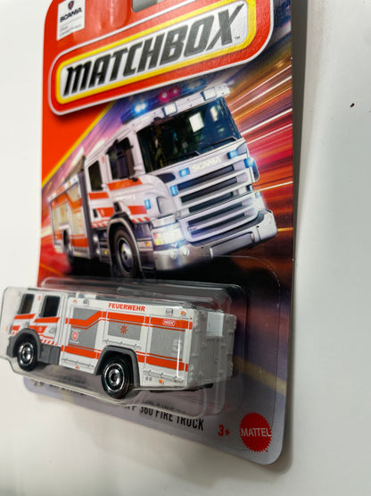 Matchbox 1/64 Scania P 360 Fire Truck White