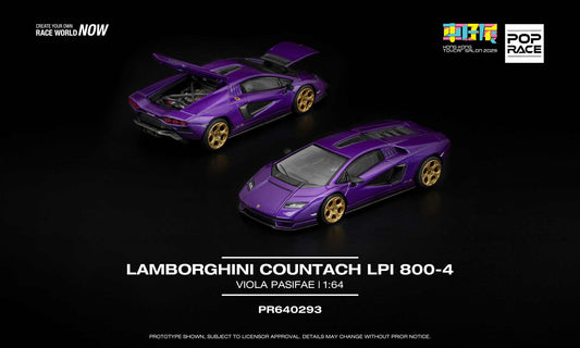 Pop Race 1/64 Lamborghini Countach LPI 800-4 Viola Pasifae Hong Kong Toycar Salon 2025