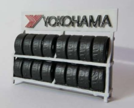 Figures 1/64 Shelf w/ Yokohama Tires