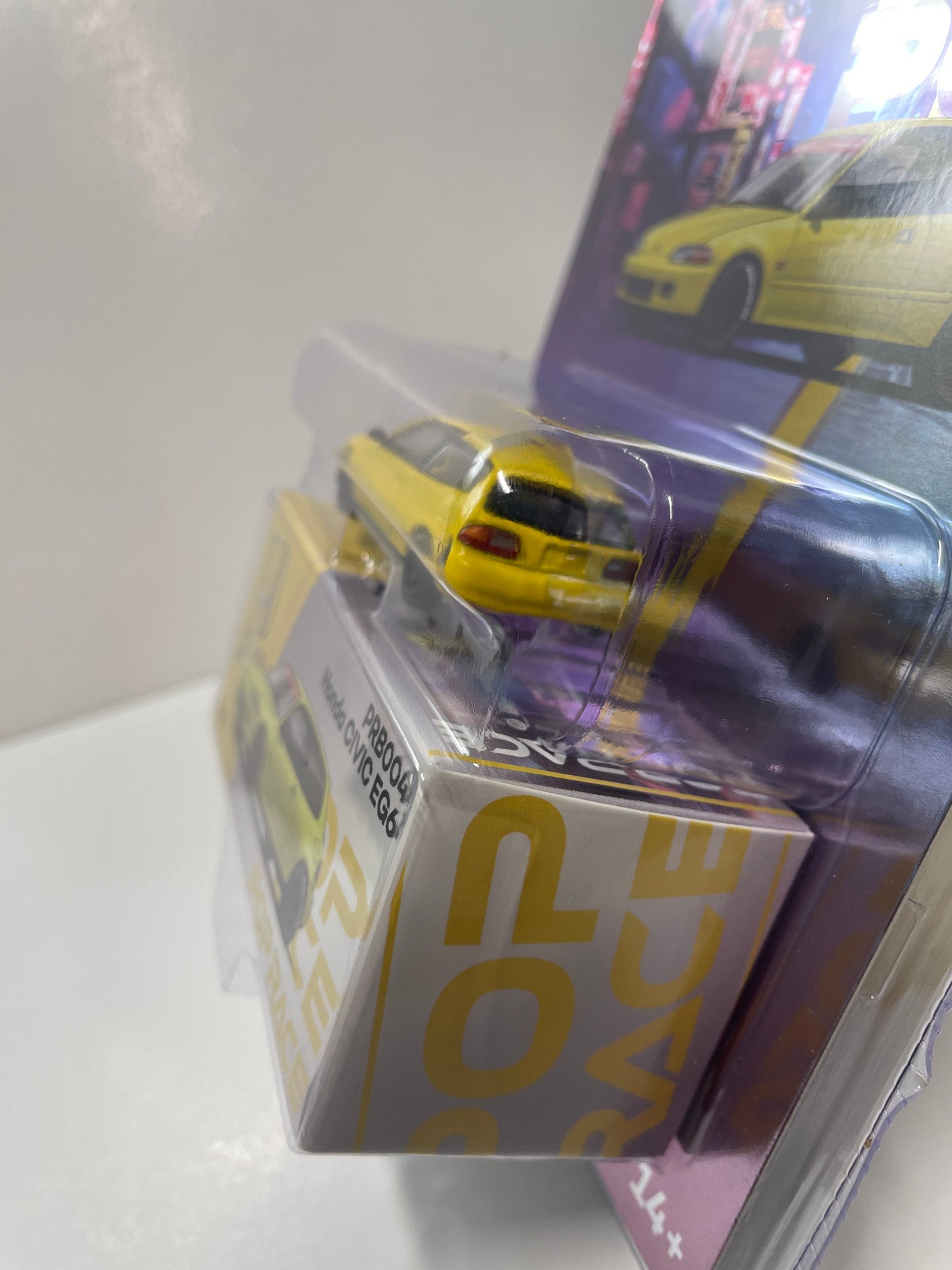 Pop Race 1/64 Honda Civic EG6 Vancouver Edition Yellow - PRB004