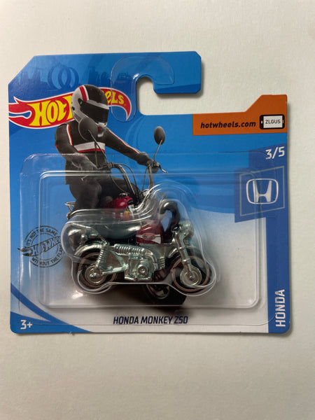 Hot Wheels 1/64 Honda Monkey 250 Short Card Silver