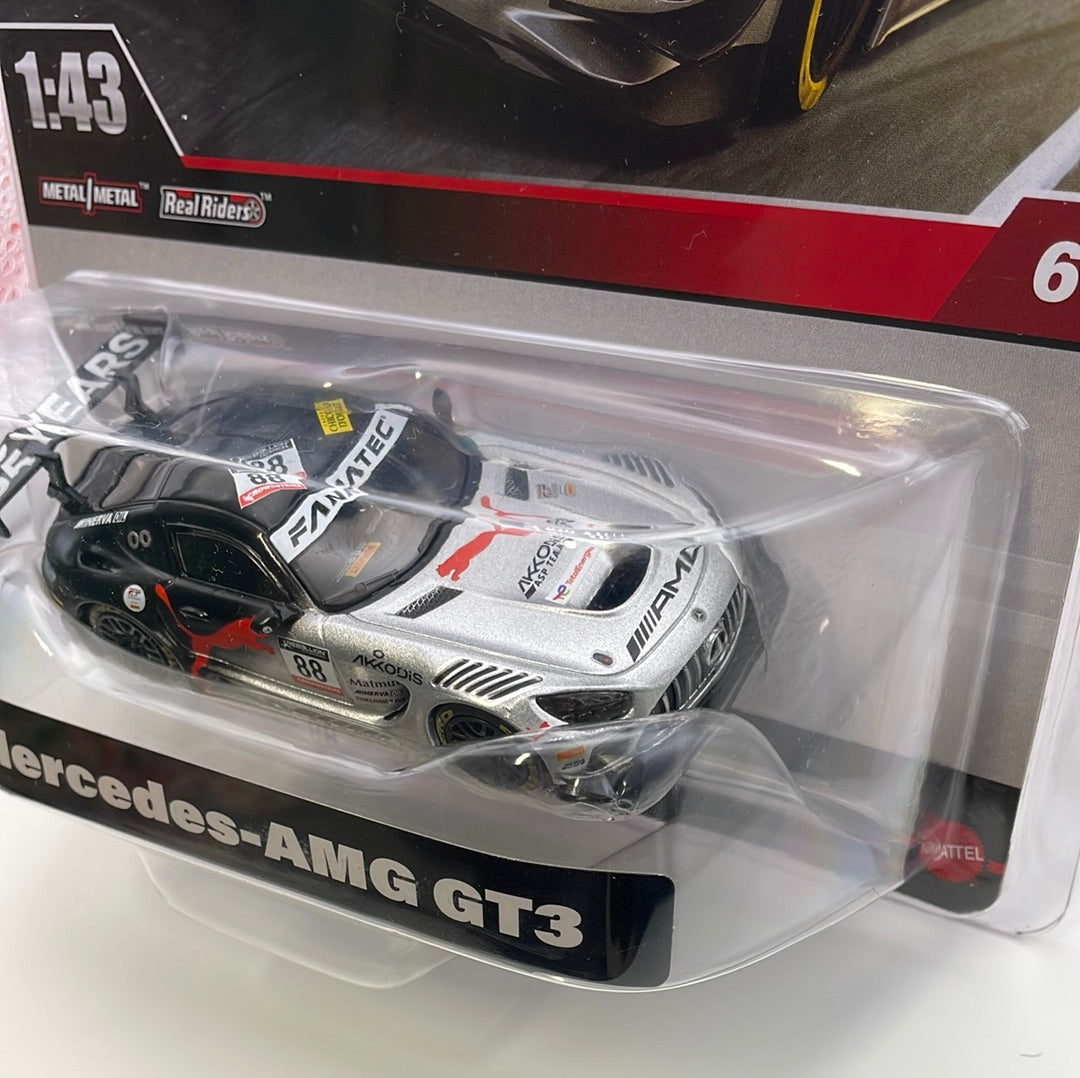 1/43 Hot Wheels Mercedes-AMG GT3 Black & Silver - Damaged Box