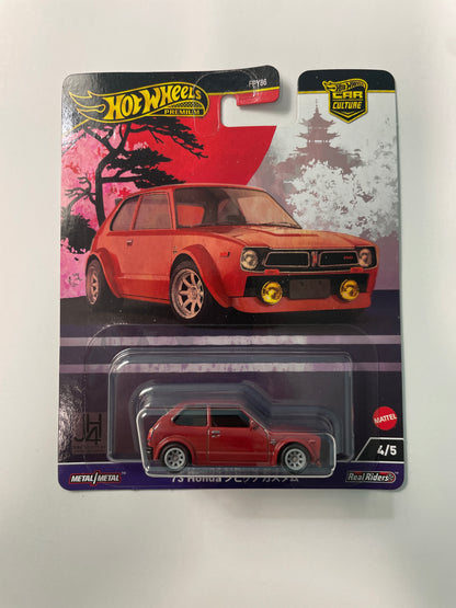 Hot Wheels 1/64 Car Culture Japan Historics 4 ‘73 Honda Civic Custom Red - HRV85