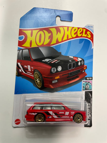 Hot Wheels 1/64 BMW M3 Wagon Red - Damaged Card