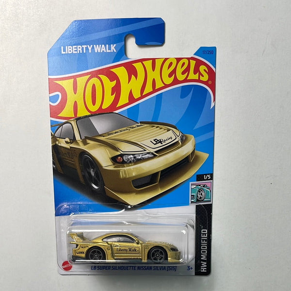 Hot Wheels 1/64 LB Super Silhouette Nissan Silvia S15 Gold - Damaged Card