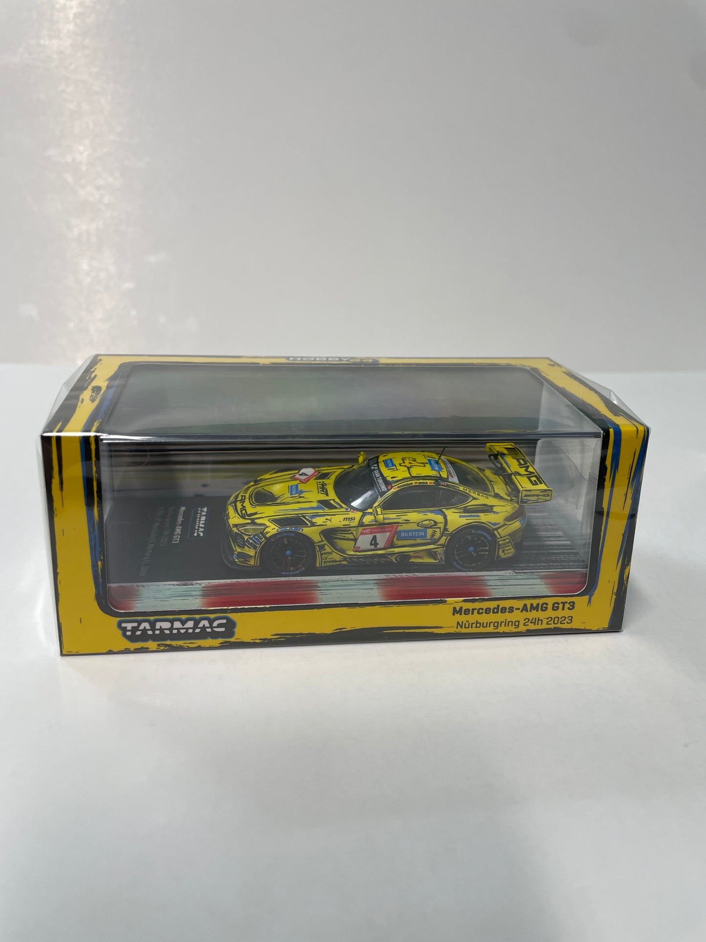 Tarmac Works 1/64 Mercedes-AMG GT3 Nurburgring 24h 2023 #4 Yellow - T64-062-23NUR04
