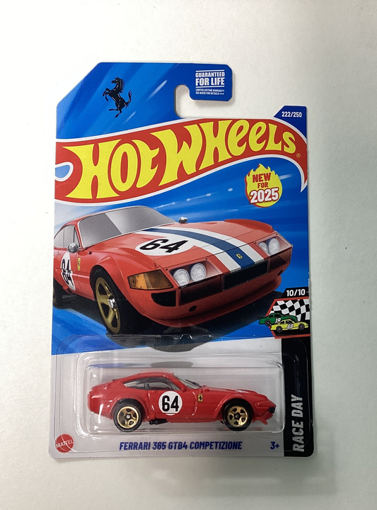Hot Wheels 1/64 Ferrari 365 GTB4 Competizione #64 Red