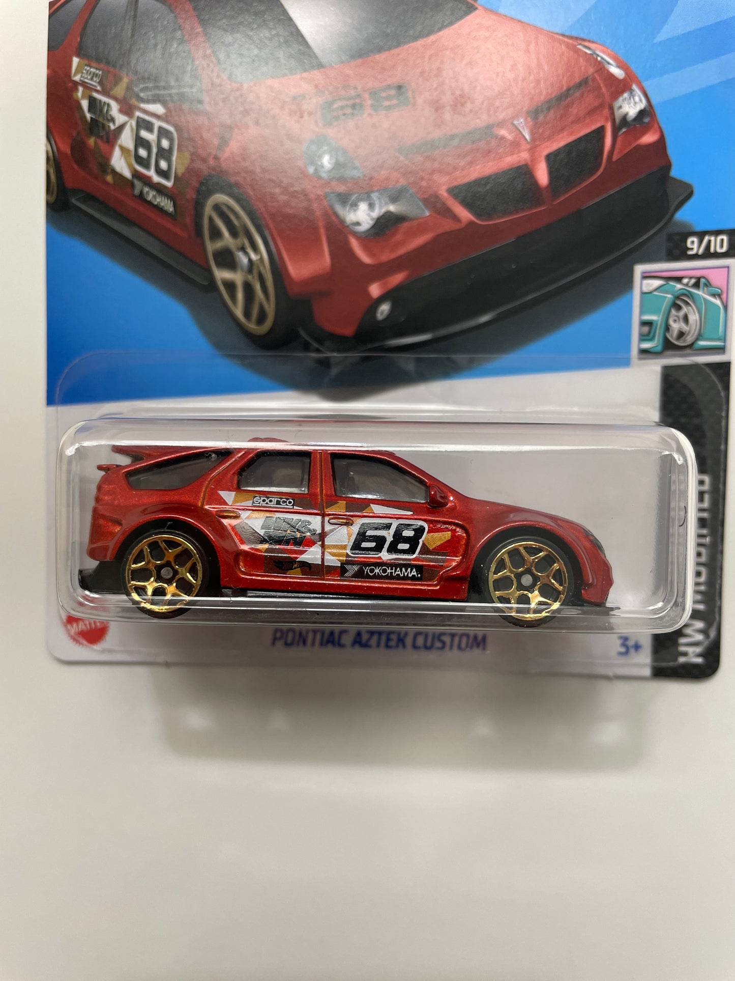 Hot Wheels 1/64 Pontiac Aztek Custom Red - Damaged Card