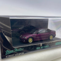 1/64 Stance Hunters BMW E46 M3 Purple w/ Gold Wheels