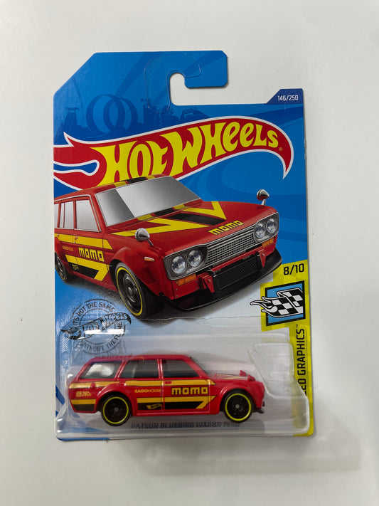 Hot Wheels 1/64 Datsun Bluebird wagon 510 Momo Red - Damaged Box