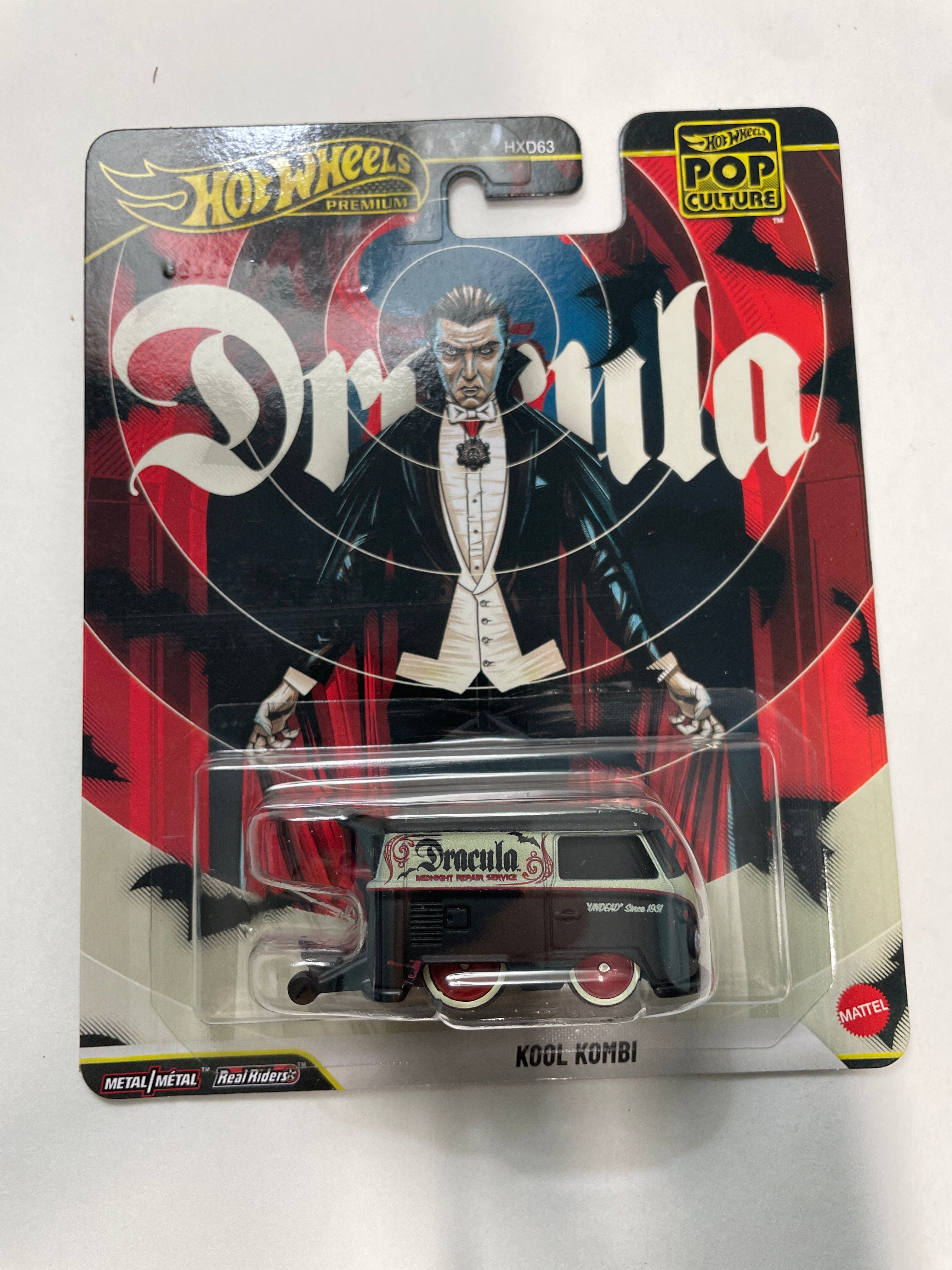 Hot Wheels 1/64 Pop Culture Dracula Kool Kombi Black - JHX01