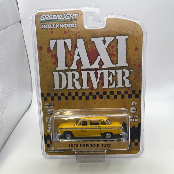 1/64 Greenlight Hollywood Taxi Driver 1975 Checker Taxi Yellow