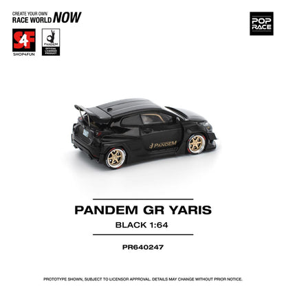 Pop Race 1/64 Philippine Manila Exclusive Pandem GR Toyota Yaris Black