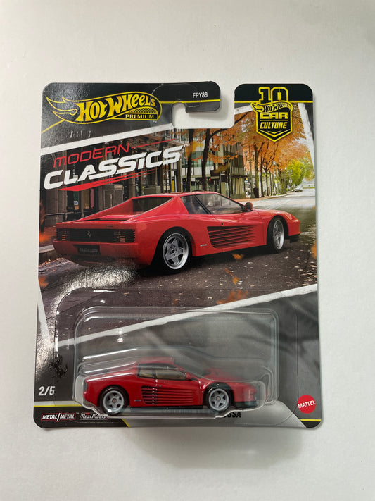 Hot Wheels 1/64 Car Culture Modern Classics 2026 Mix S Ferrari Testarossa Red - JKF00