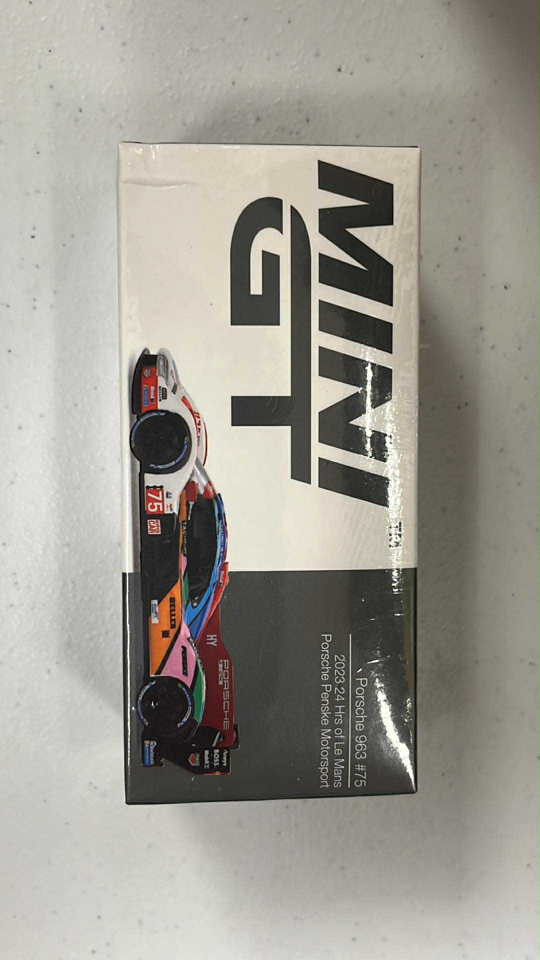 Mini GT 1/64 Porsche 963 #75 2023 24 Hrs of Le Mans Porsche Penske Motorsport White & Red - MGT00740 - Damaged Box