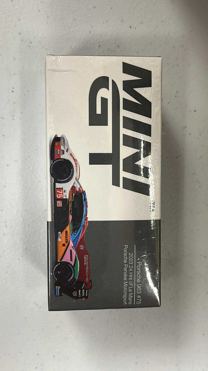Mini GT 1/64 Porsche 963 #75 2023 24 Hrs of Le Mans Porsche Penske Motorsport White & Red - MGT00740 - Damaged Box