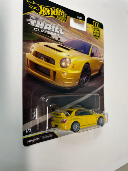Hot Wheels 1/64 Car Culture Thrill Climbers Subaru Impreza WRX Yellow - JKF21
