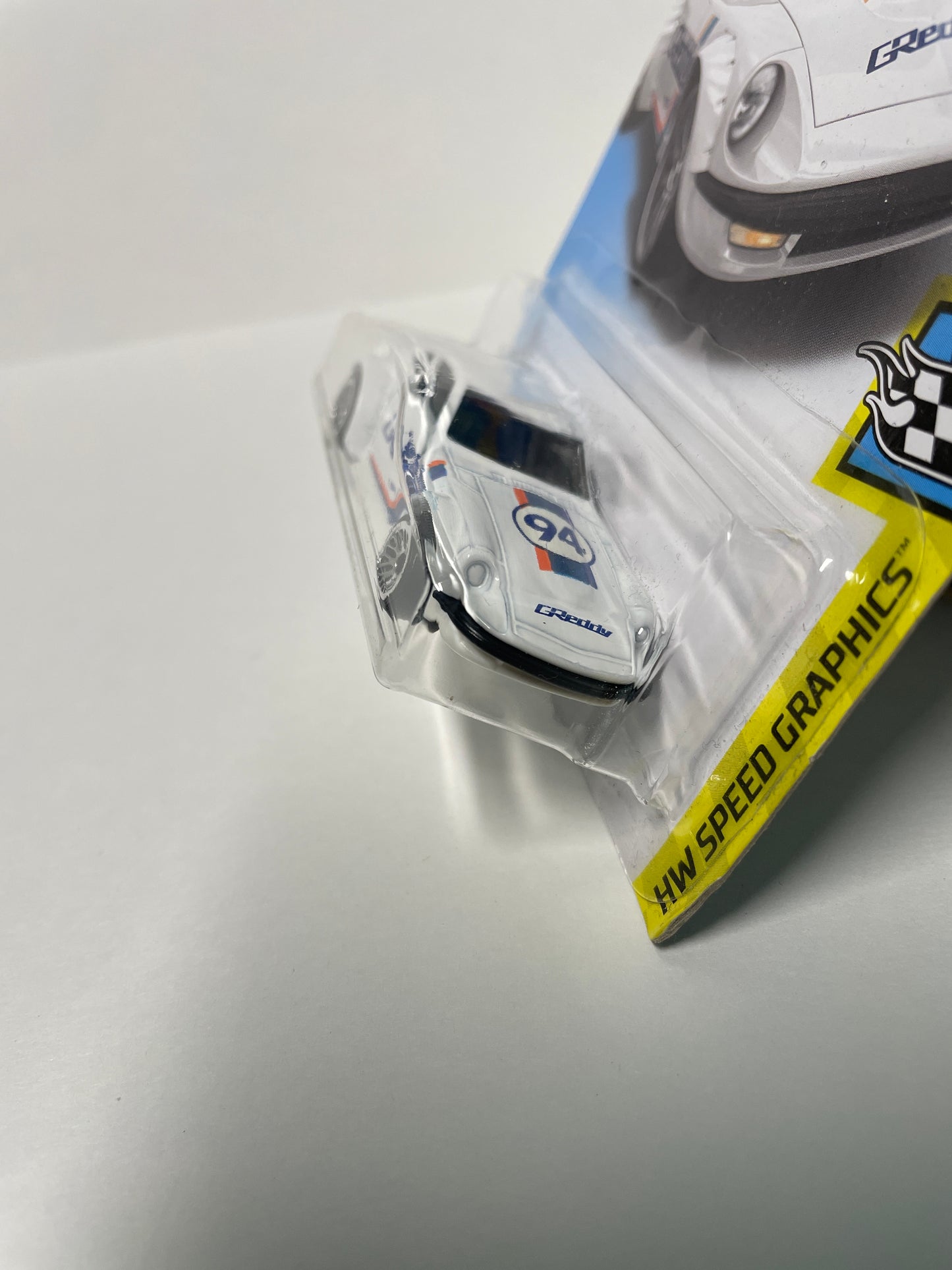 Hot Wheels 1/64 Nissan Fairlady Z Greddy White - Damaged Box