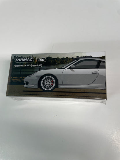 Tarmac Works X iXO Models 1/64 Porsche 911 GT3 (type 996) Silver - GLOBAL64 - T64G-069-SL
