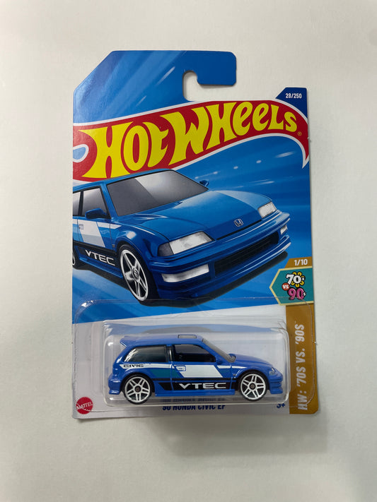 *Japan Card* Hot Wheels 1/64 ‘90 Honda Civic EF Blue