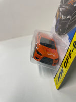 Hot Wheels 1/64 Factory custom Super Treasure Hunt 2008 Mitsubishi Lancer Evolution Orange w/ Gold Wheels- Damaged Card