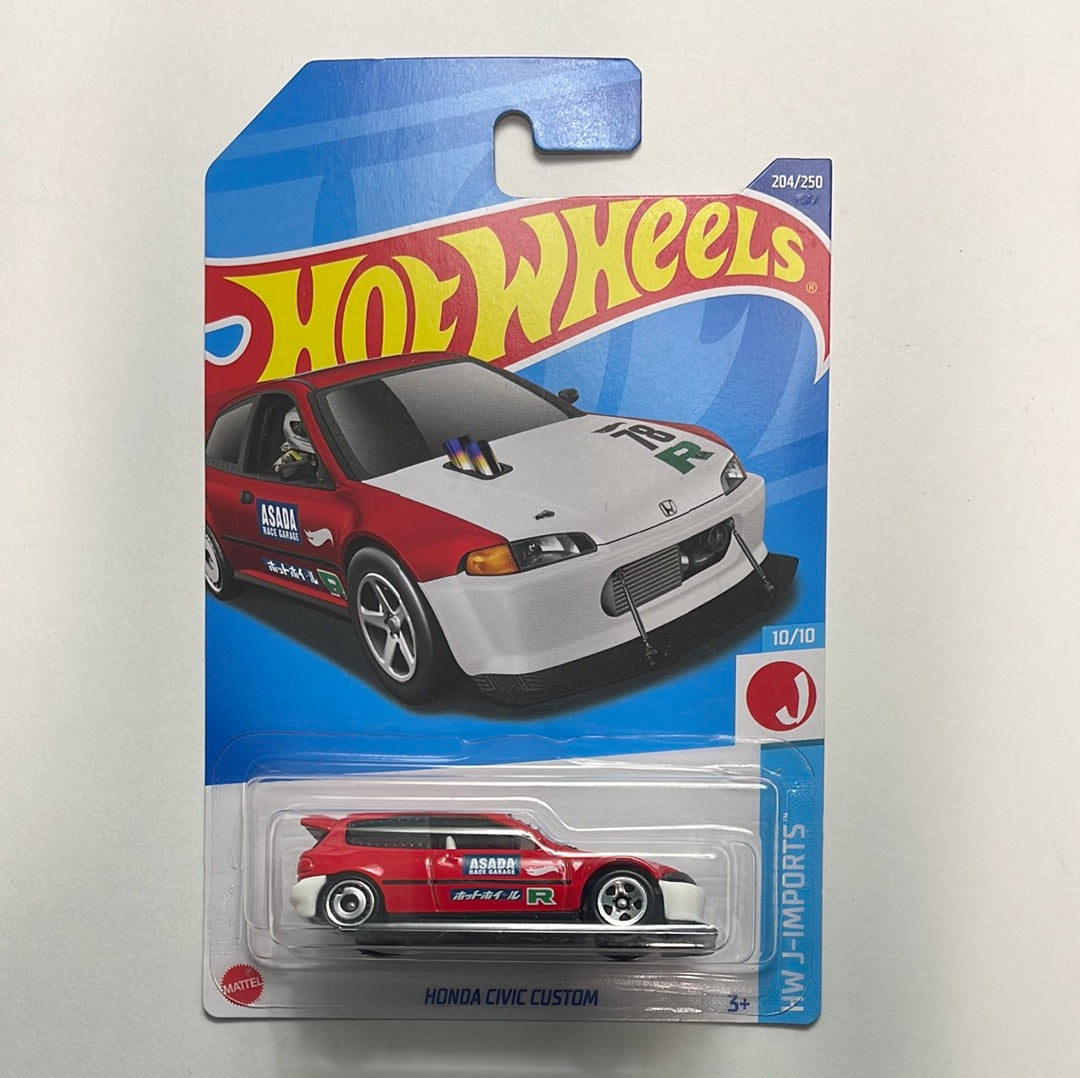 Hot Wheels Honda Civic Custom Red - Damaged Card