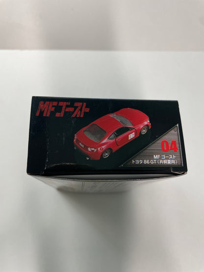 Tomica Premium unlimited  1/64 04 MF Ghost Toyota 86 GT (Natsuko Katagiri) Red - Damaged Box