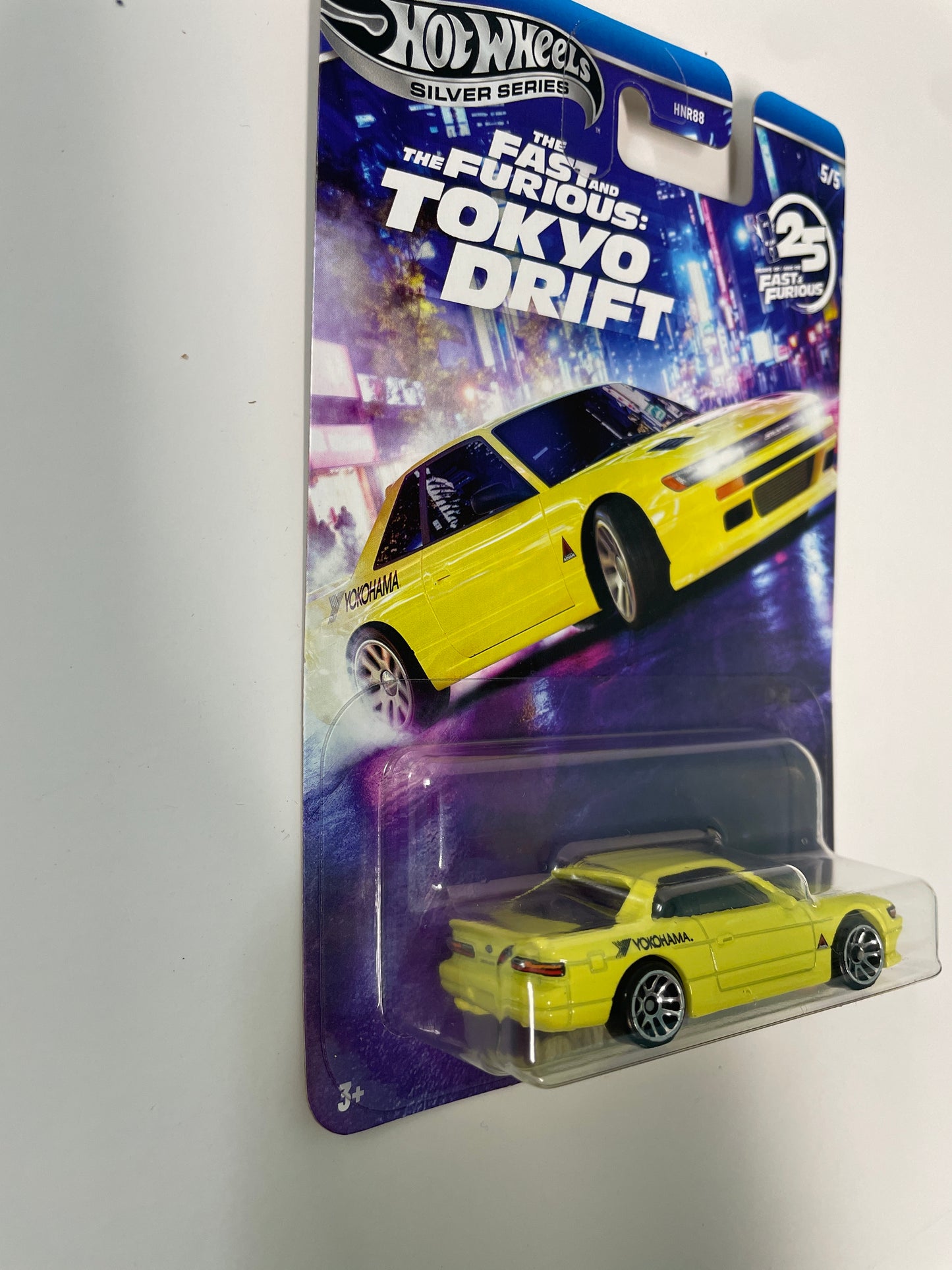 Hot Wheels 1/64 Silver Series The Fast And The Furious Tokyo Drift Nissan Silvia (S13) Yellow - JKX09