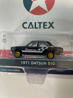 Greenlight 1/64 Hobby Exclusive Caltex 1971 Datsun 510 Black