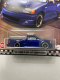 Hot Wheels 1/64 Boulevard Mix W ‘99 Ford F-150 SVT Lightning Blue - Damaged Card