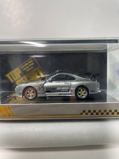 BM Creation 1/64 Top Secret GT-300 Toyota Supra (JZA80) MIAS 20th Ann. Edition Silver - 64B0435 - Damaged Box