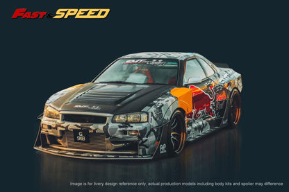 Fast & Speed 1/64 Nissan Skyline GT-R R34 Camo