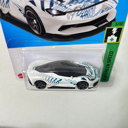 Hot Wheels 1/64 Automobili Pininfarina Battista White & Blue