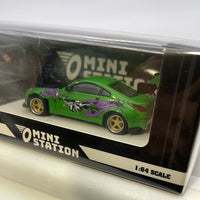 Mini Station 1/64 Need For Speed Nissan 350Z w/ Figure Green & Black