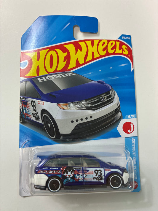 Hot Wheels 1/64 Honda Odyssey Blue - Damaged Box