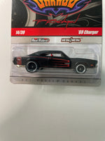 Hot Wheels 1/64 Phil’s Garage Dodge ‘69 Charger Black & Red - Damaged Card