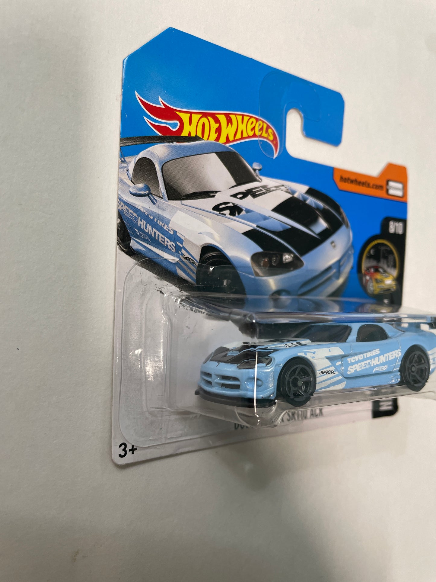 Hot Wheels 1/64 Dodge Viper SRT10 ACR Short Card Blue - Damaged Box (read description)