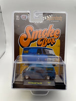 M2 Machines 1/64 Squarebody Smoke Box 1973 Chevrolet Van G10 Blue - Damaged Card