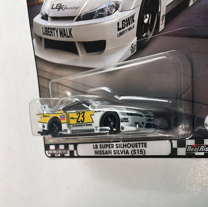 Hot Wheels 1/64 Boulevard Mix U LB Super Silhouette Nissan Silvia (S15) White - HRT64