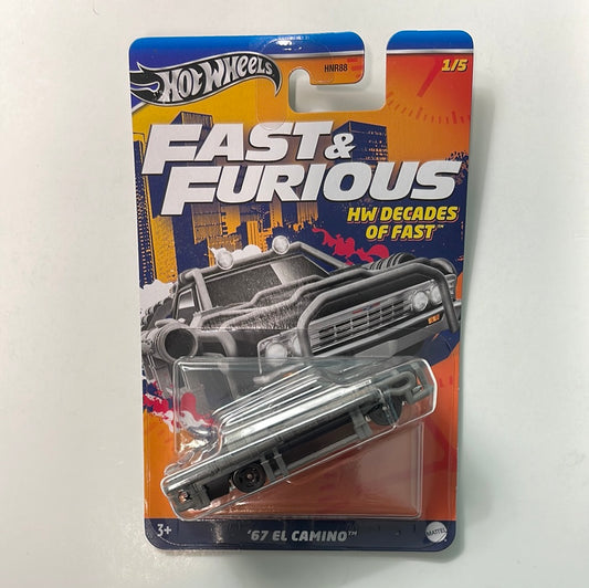 Hot Wheels 1/64 Fast And Furious HW Decades Of Fast ‘67 El Camino Black