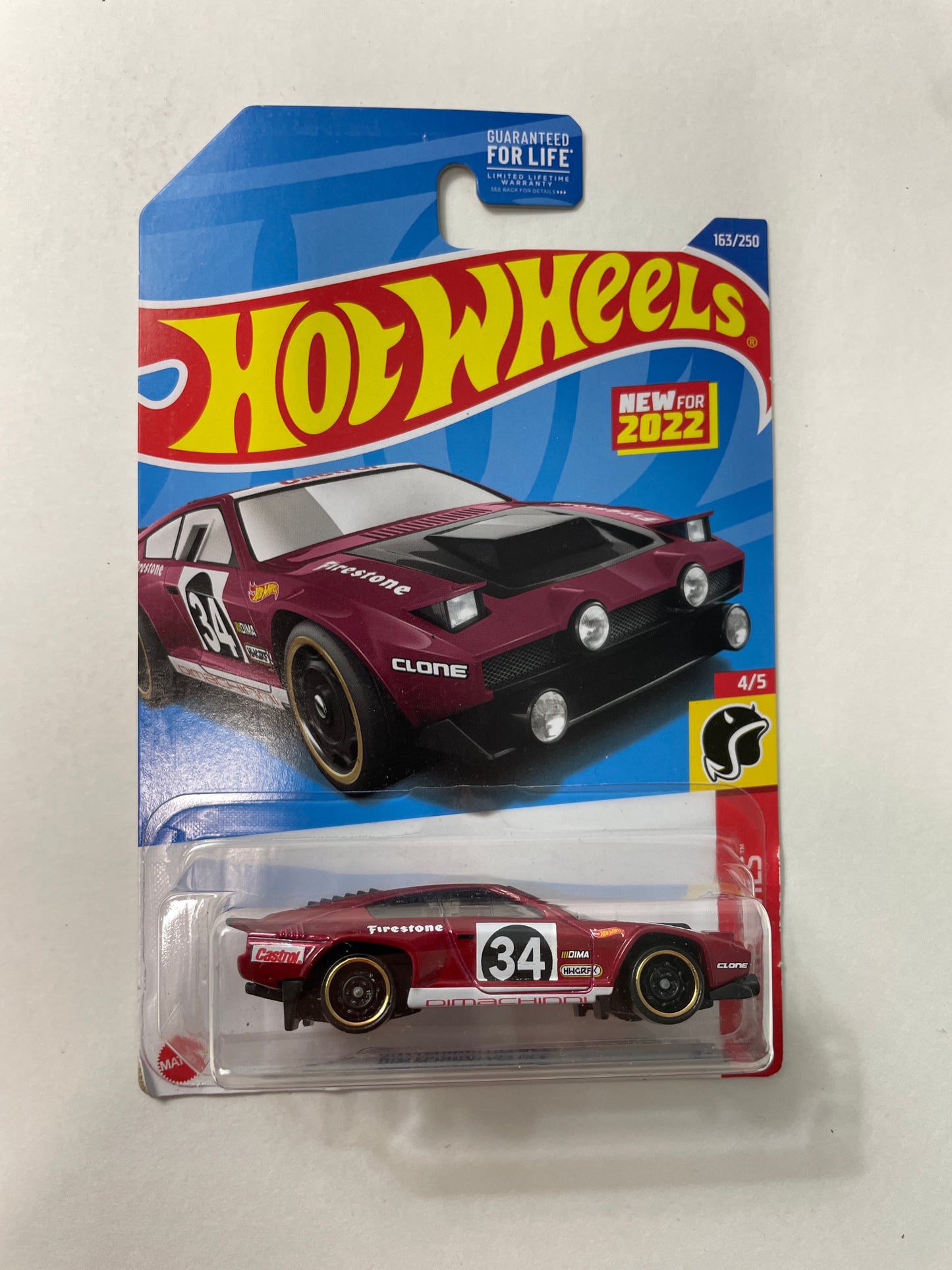 Hot Wheels 1/64 Dimachinni Veloce Red - Damaged Box