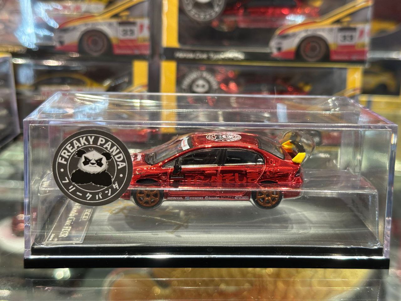 GCD 1/64 Honda Civic Type R FD2 Red Chrome Freaky Panda - The Diecast Expo 2025 Singapore Dinner Exclusive